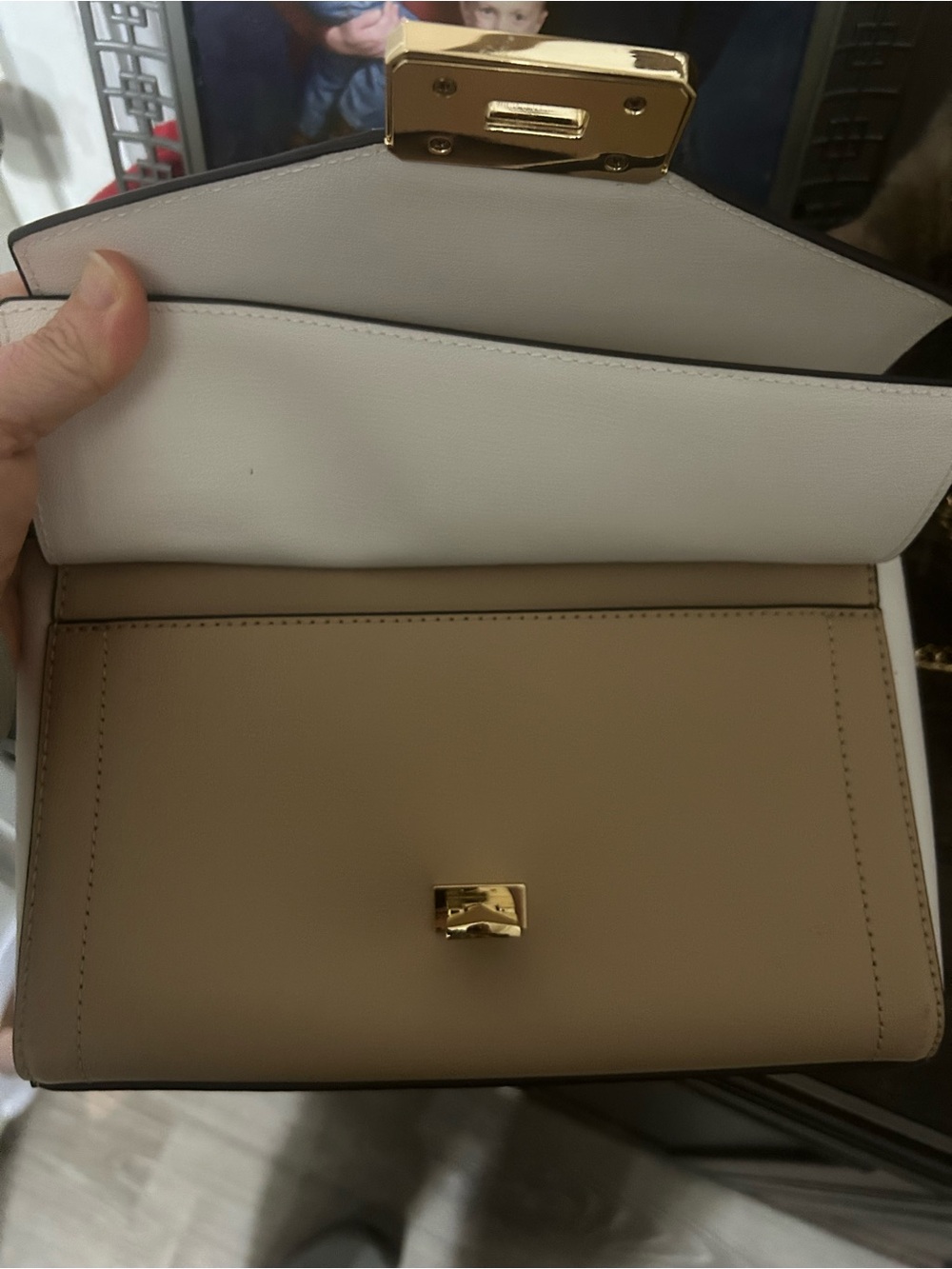 Michael Kors Yellow & White Kinsey Medium Crossbody - Picture 9 of 13